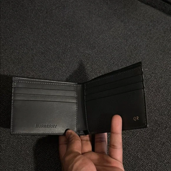 Burberry Gray Key Card Holder